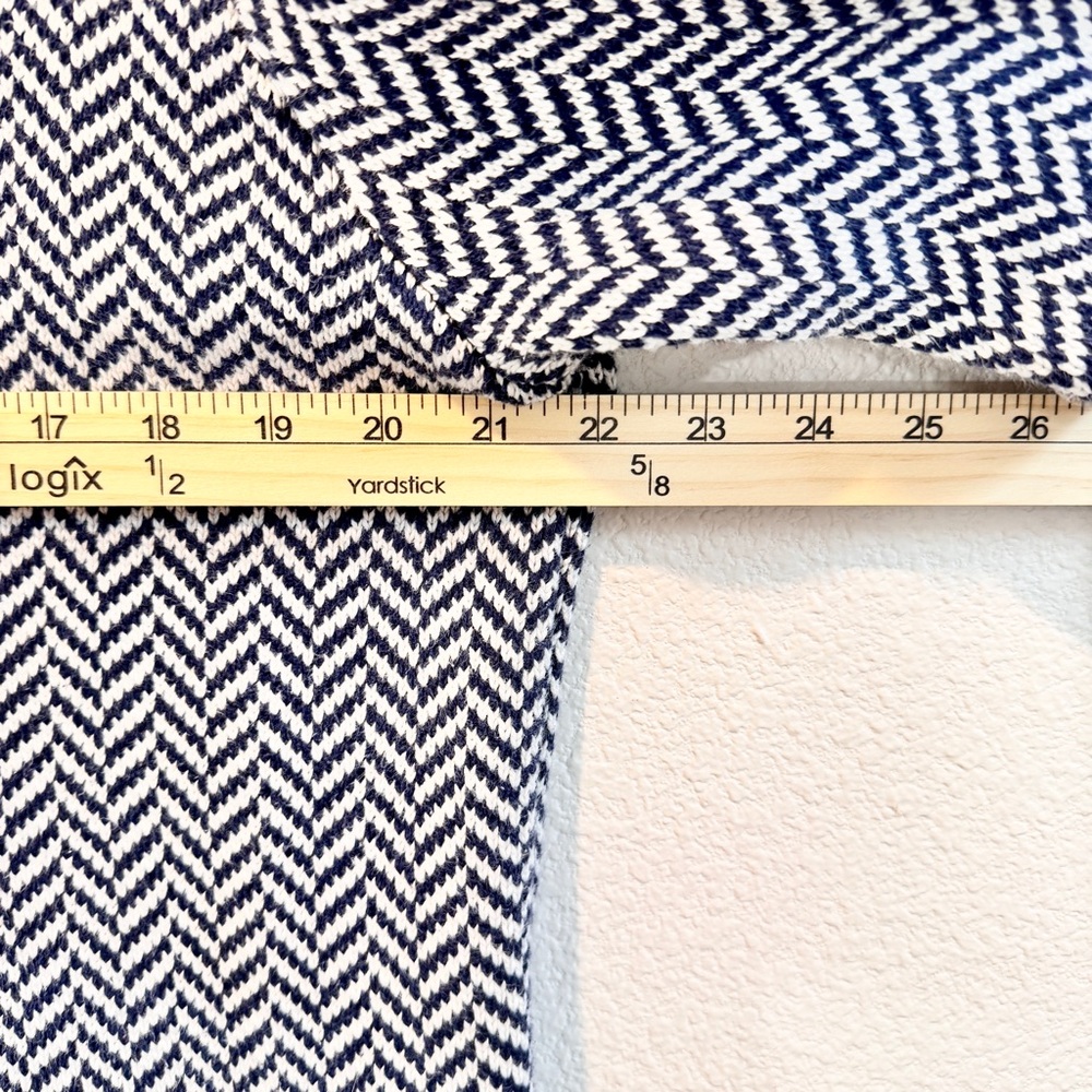 Hope & Henry Coastal Preppy Herringbone Organic Cotton Quarter Zip Sweater L A38 - Picture 5 of 9